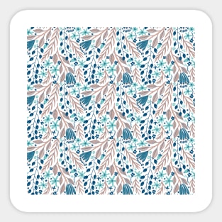 light blue tropical pattern Sticker
